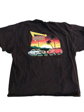IN N OUT BURGER Sunset T Shirt Men's 2XL Black Short Sleeve Crew
